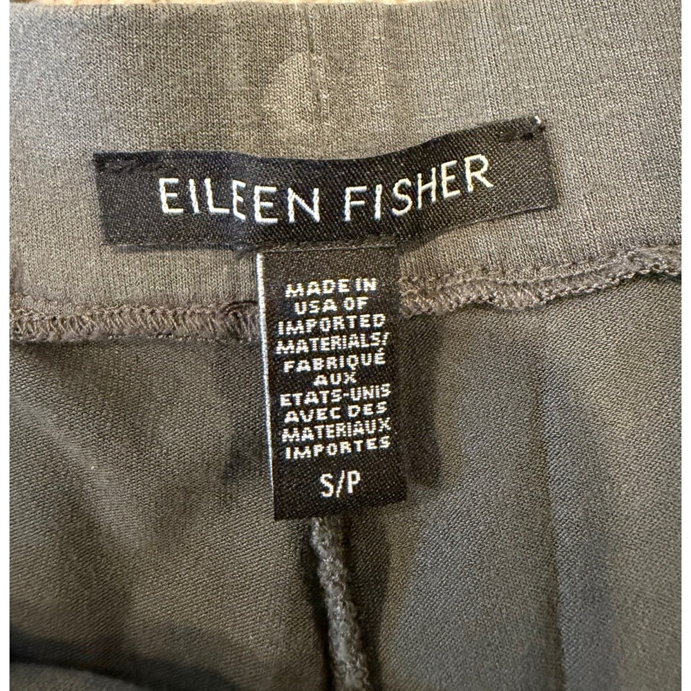 Eileen Fisher Womens Charcoal Grey Viscose Jersey Tapered Pants S21 Small‎ - Picture 3 of 9